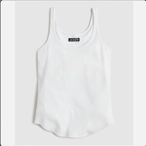 J Crew Vintage Rib Shelf Bra Summer White Casual Tank Top
